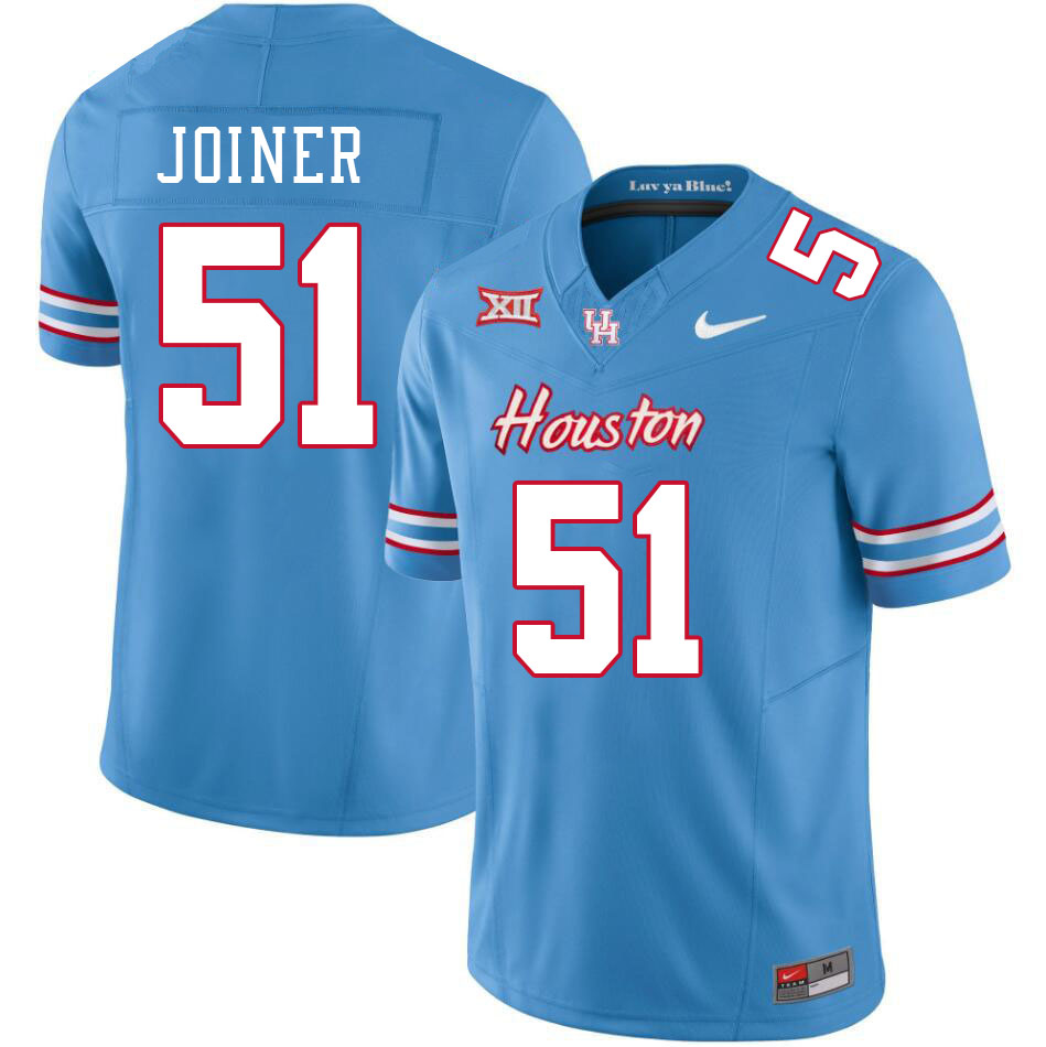 Men #51 Derek Joiner Houston Cougars College Football Jerseys Stitched-Oilers